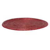 Red Beaded Glass Placemat | Round Red Kitchen Dining Table Place Mat - 30cm Placemat - Tophatter Daily Deals