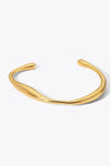 Stainless Steel Open Bracelet Gold One Size Bracelets - Tophatter Daily Deals