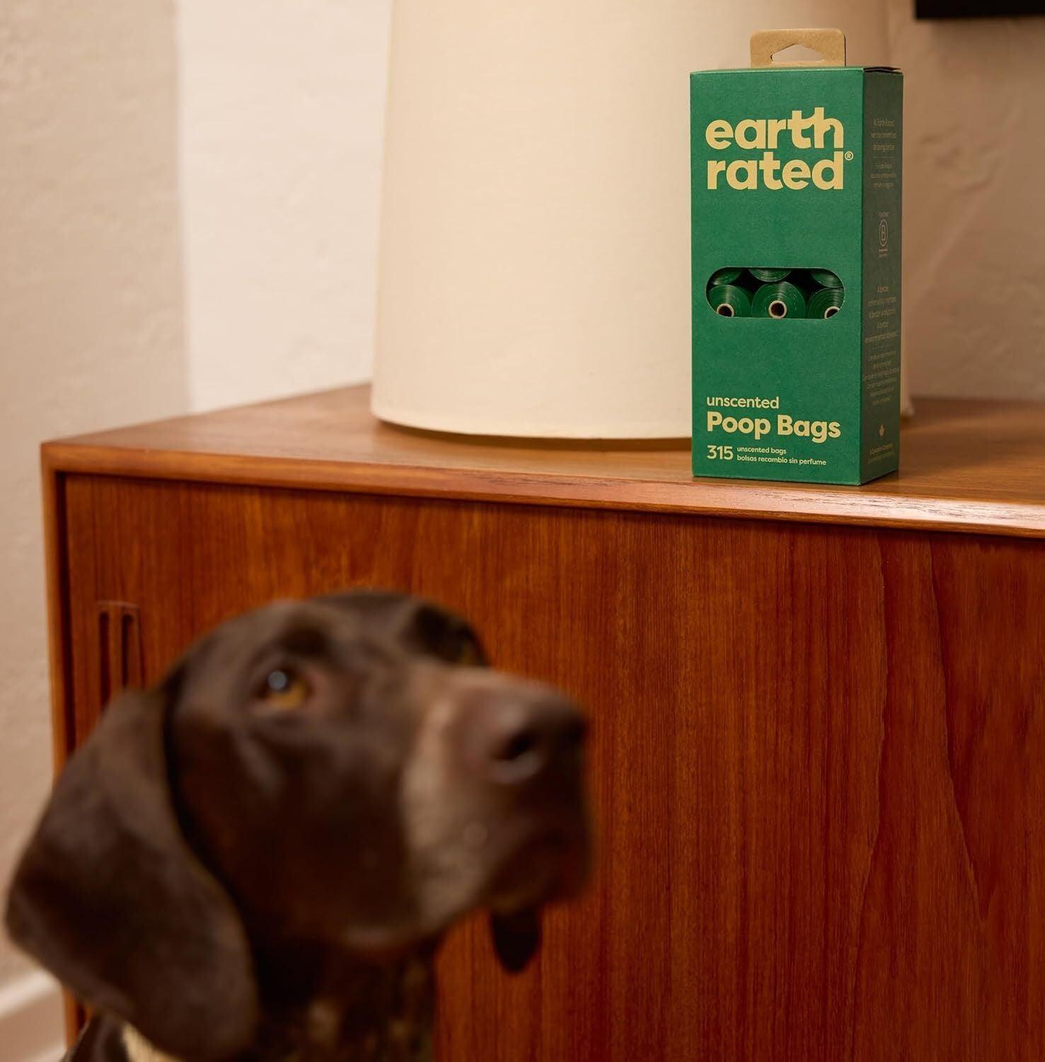 Dog Poo Bag Earth Rated- Poo Bag with Lavender Scented & Unscented Refill Rolls 315Pk Pet Products - Tophatter Daily Deals