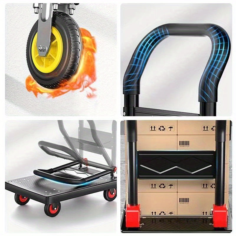 Hand Truck Folding Trolley Cart with Wheels Dollies & Hand Trucks - Tophatter Daily Deals
