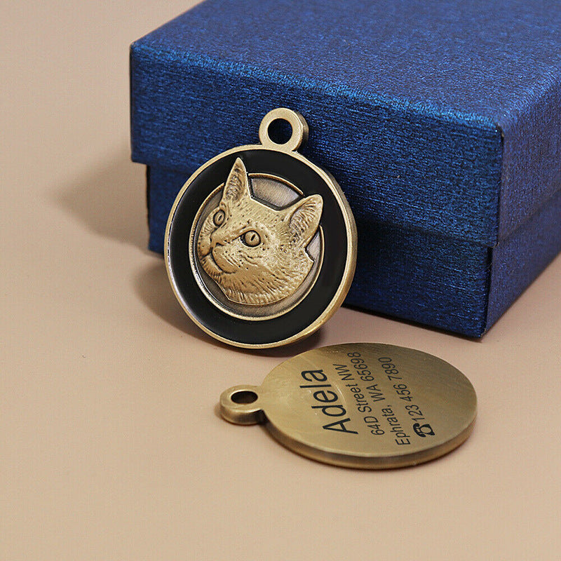 Anti-lost Card Dog Identity Tag Dog Tag Metal Lettering Cat Tag Cat 7 - Tophatter Daily Deals