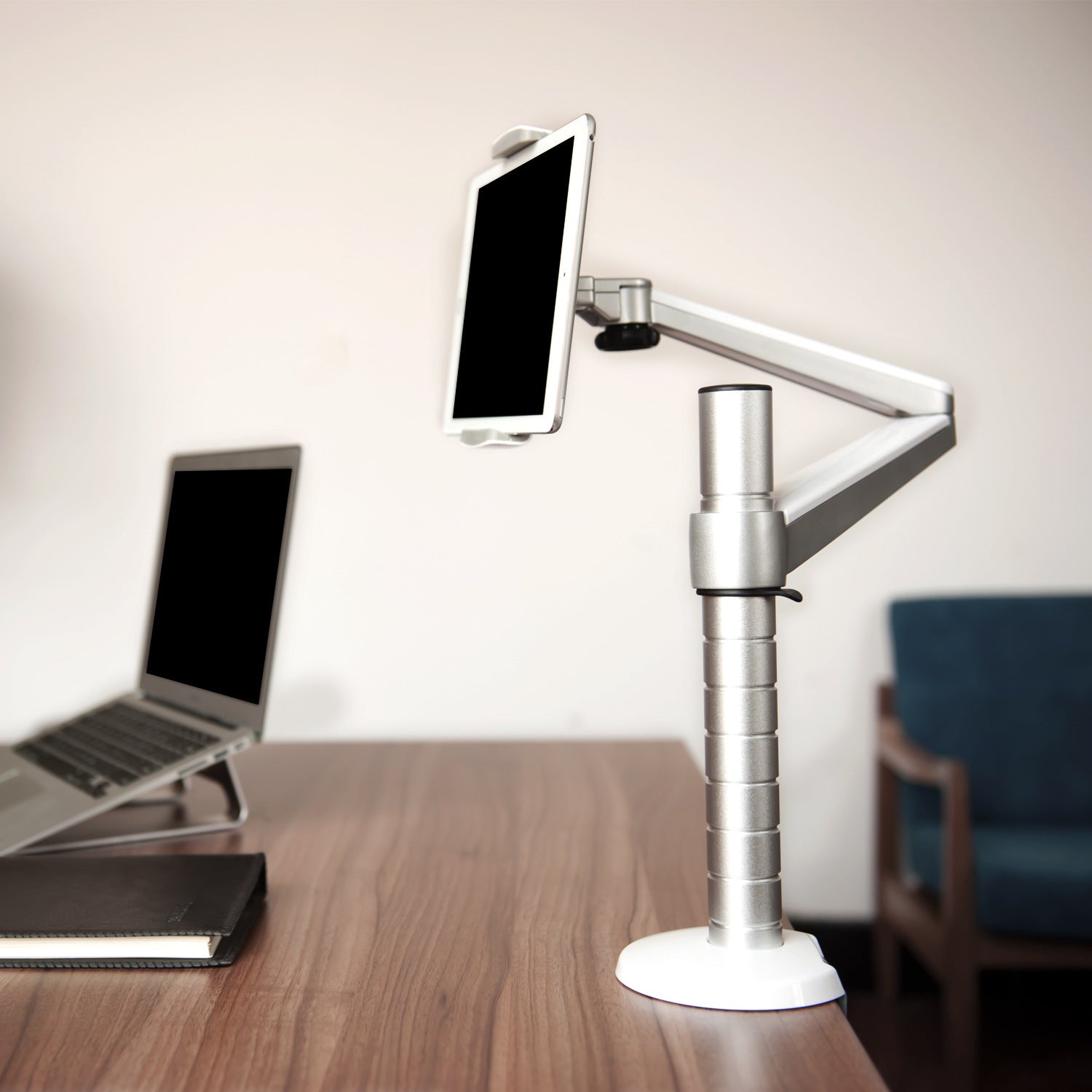 Aluminum Alloy Laptop Stand Double-arm Office Lazy Tablet Stand 0 - Tophatter Daily Deals