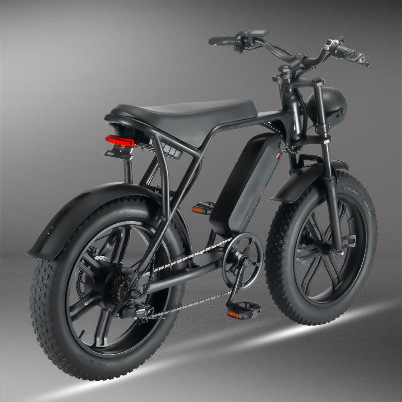 20 Inch 48 V Power Bicycle Fat Tire Snow Black 0 - Tophatter Daily Deals