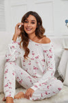 Flamingo Long Sleeve Top and Pants Lounge Set Loungewear Sets - Tophatter Daily Deals