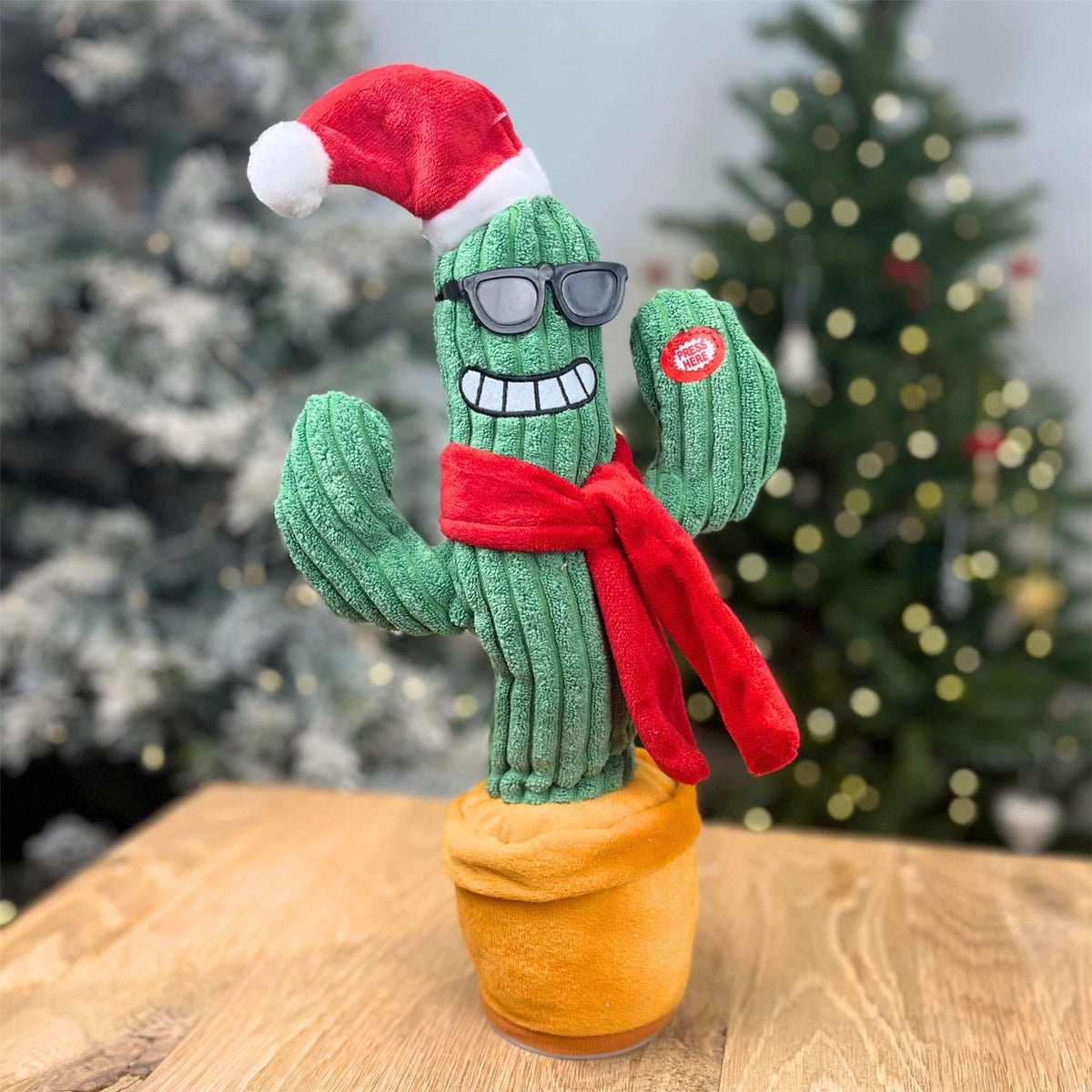 Dancing Christmas Cactus | Animated Musical Xmas Decoration with Sound & Motion Musical Decoration - Tophatter Daily Deals
