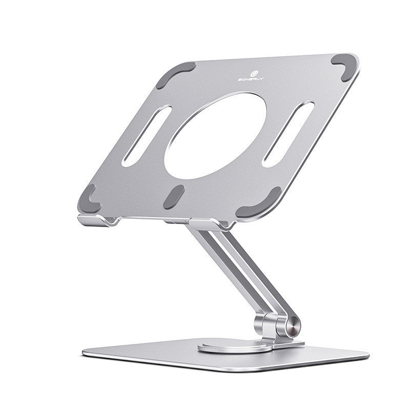 360 Degree Rotating Desktop Office Laptop Stand L04 mini Silver 0 - Tophatter Daily Deals