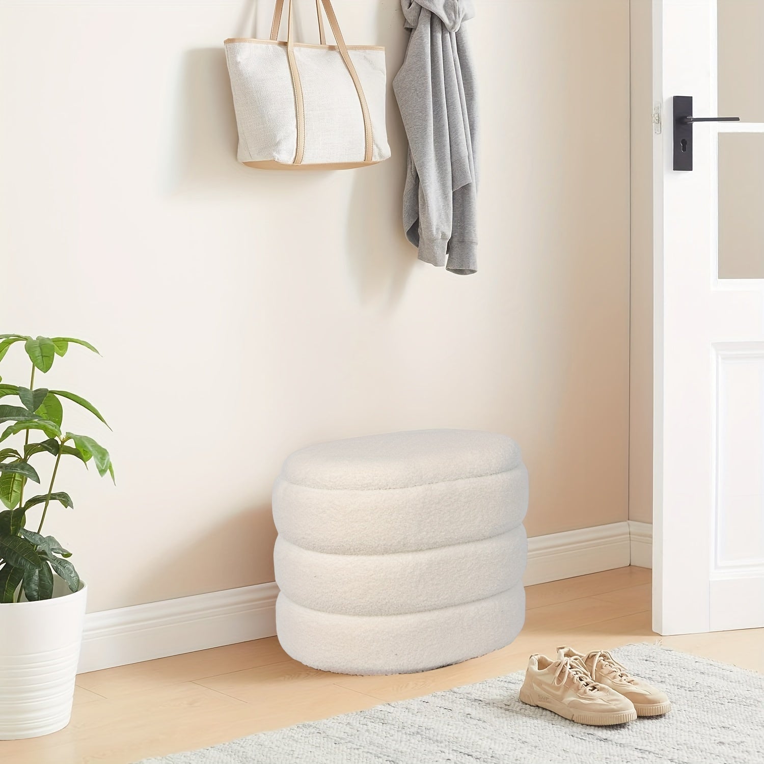 Storage Stool Mushroom Shape with Plush Seat Folding Chairs & Stools - Tophatter Daily Deals