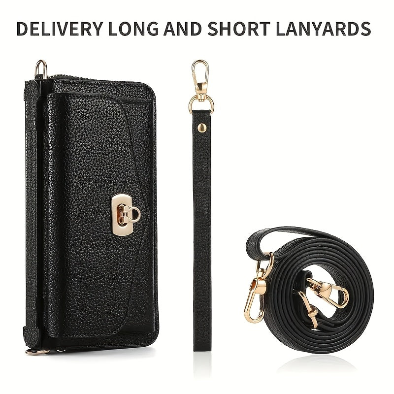 RFID Phone Wallet Crossbody with Mirror, Long and Short Straps Handbags & Wallets - Tophatter Daily Deals