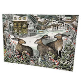 We Three Hares Advent Calendar Greetings Card | Christmas Advent Card & Envelope Advent Calendar - Tophatter Daily Deals