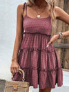 Frill Spaghetti Strap Tiered Dress Casual Dresses - Tophatter Daily Deals