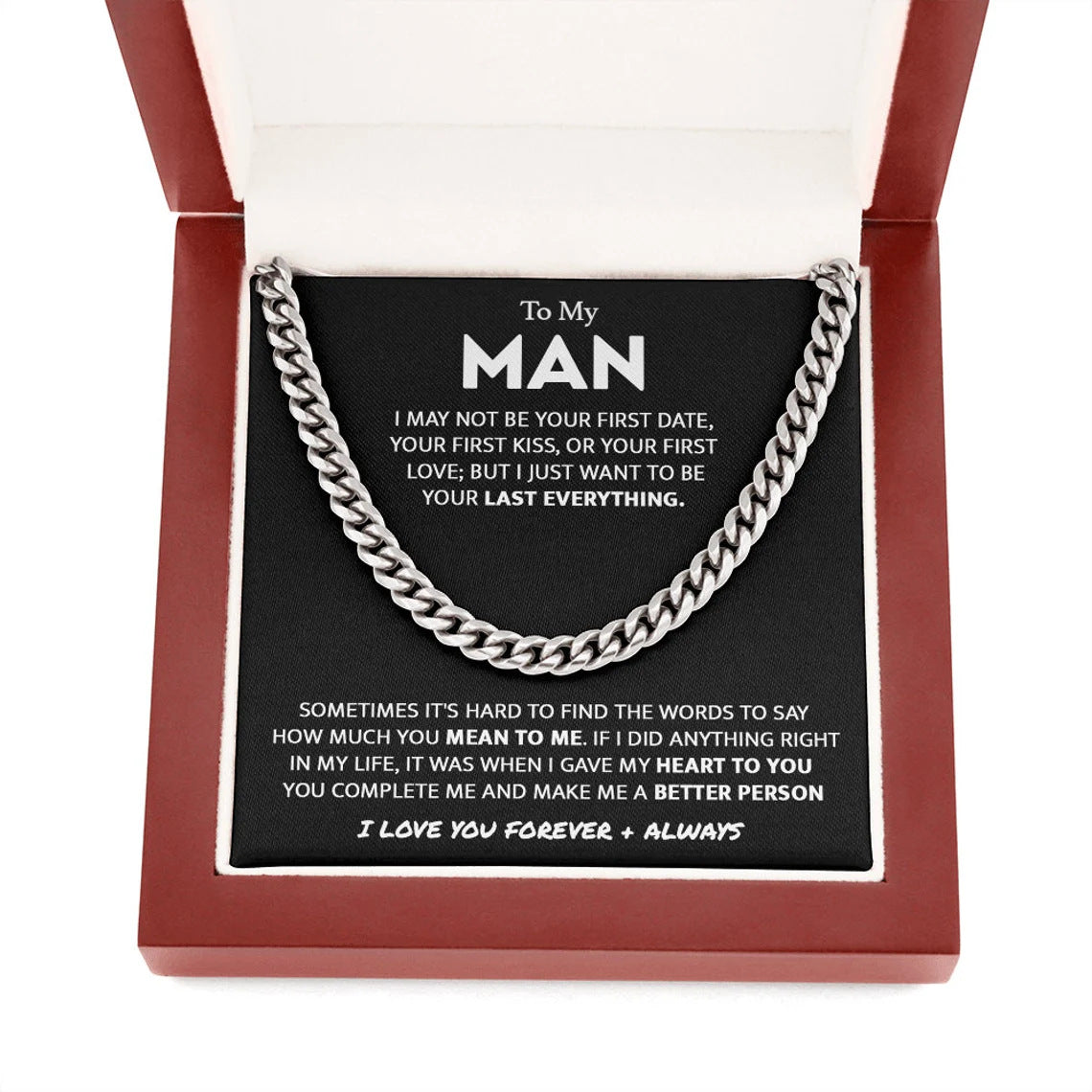 14K Gold Single Round Close Cuban Chain Titanium Steel Necklace With Greeting Card 0 - Tophatter Daily Deals