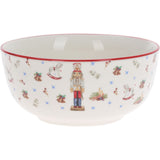 Nutcracker Christmas Bowl | Ceramic Festive Bowl with Classic Nutcracker Design Bowl - Tophatter Daily Deals