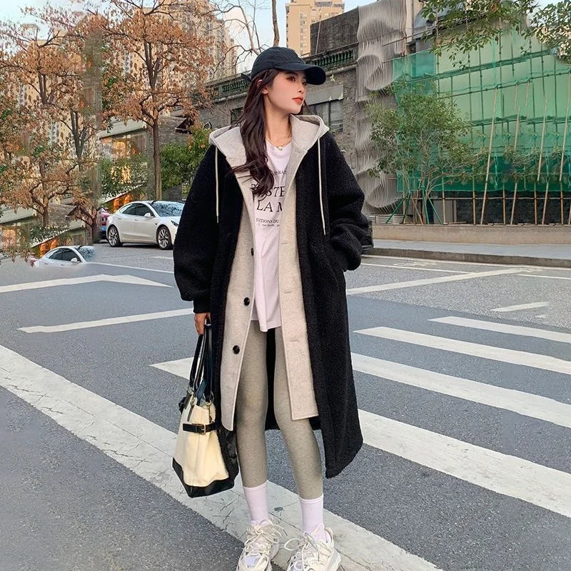 Warm Cozy Womens Hooded Coat - Oversized Sherpa, Winter - Tophatter Daily Deals