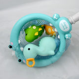 Bath Toy Dinosaur Fishing Fishing Toy Can Spray Water Pinch Called Fishing Net Blue 0 - Tophatter Daily Deals