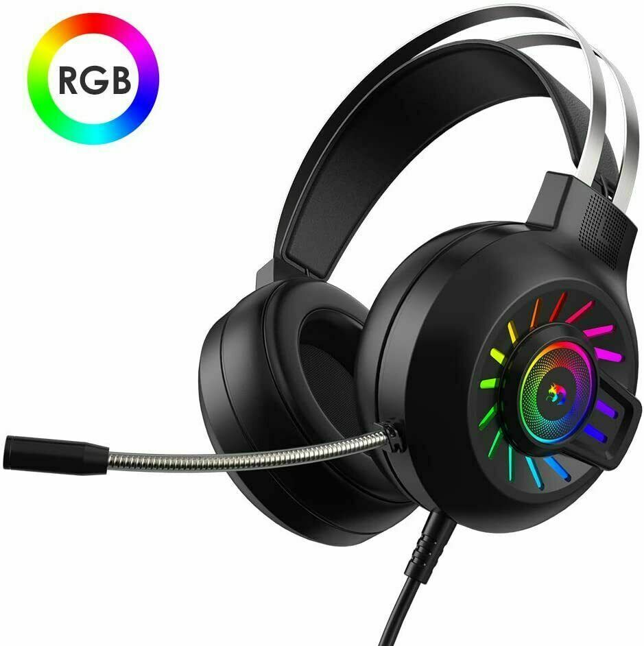 3.5mm Gaming Headset With Mic Headphone For PC Laptop Mac Nintendo PS4 Xbox One Black 5 - Tophatter Daily Deals