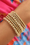 Gold 7pcs Minimalist Beaded Luxury Bracelet Set Bracelets - Tophatter Daily Deals