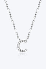 A To F Zircon 925 Sterling Silver Necklace Necklaces - Tophatter Daily Deals