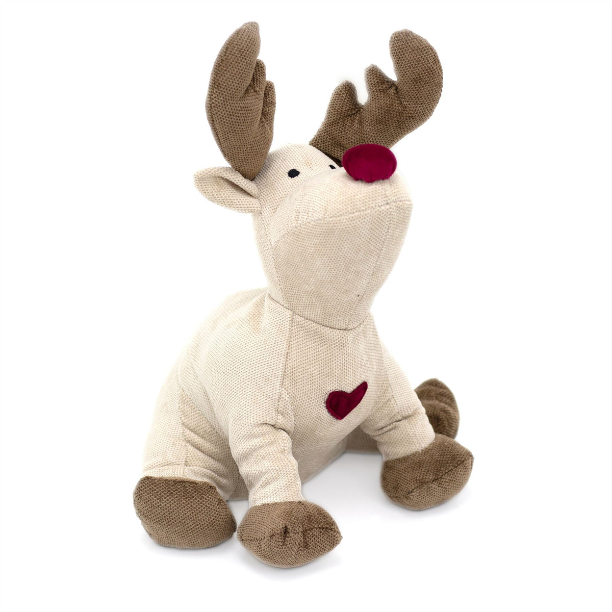 Rudy Red Nosed Reindeer Doorstop | Fabric Animal Door Stop Christmas Doorstop Doorstop - Tophatter Daily Deals
