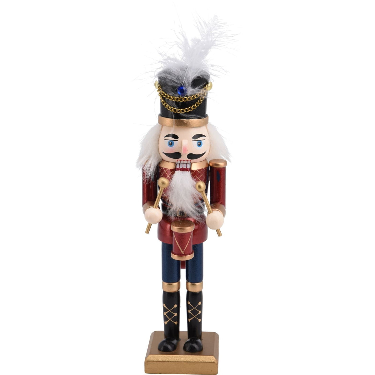 Traditional Christmas Nutcracker Soldier Wooden Figure with Moveable Parts 38cm Ornament - Tophatter Daily Deals