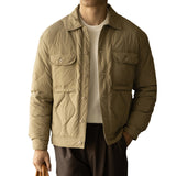 Lightweight Classic Men's Down Jacket - Lapel Shirt, Nylon 3D Changing Face Moving Picture Frame - Tophatter Daily Deals