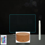 3D Acrylic Board Handwriting Message Board LED Light Style1 Wood grain B 0 - Tophatter Daily Deals