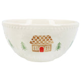 Gingerbread House Stoneware Bowl | Festive Christmas Snack Nibbles Bowl - 12cm Bowl - Tophatter Daily Deals