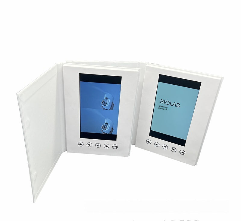 Brochure Paper Blank 7-inch Greeting Card White Hardcover Video Book 0 - Tophatter Daily Deals