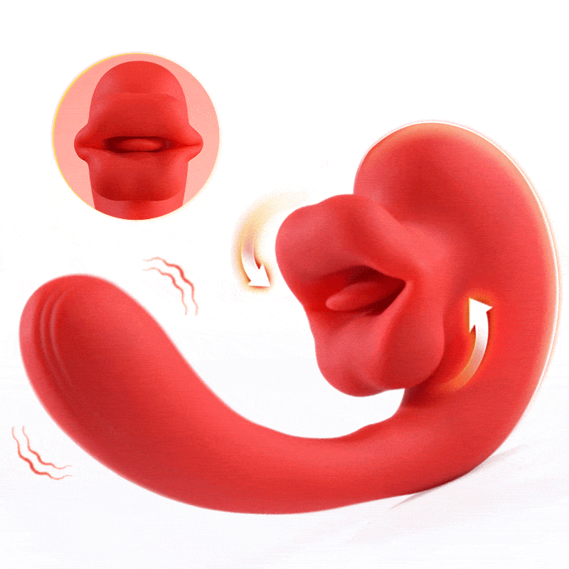 Acmejoy - Tongue Licking Vibrator with 10 Biting Clitoral Stimulators Vibrators - Tophatter Daily Deals