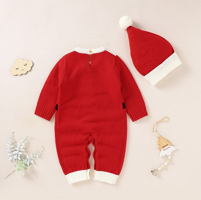 Baby Knitted Jumpsuits Christmas Cute Clothes And Hats 0 - Tophatter Daily Deals