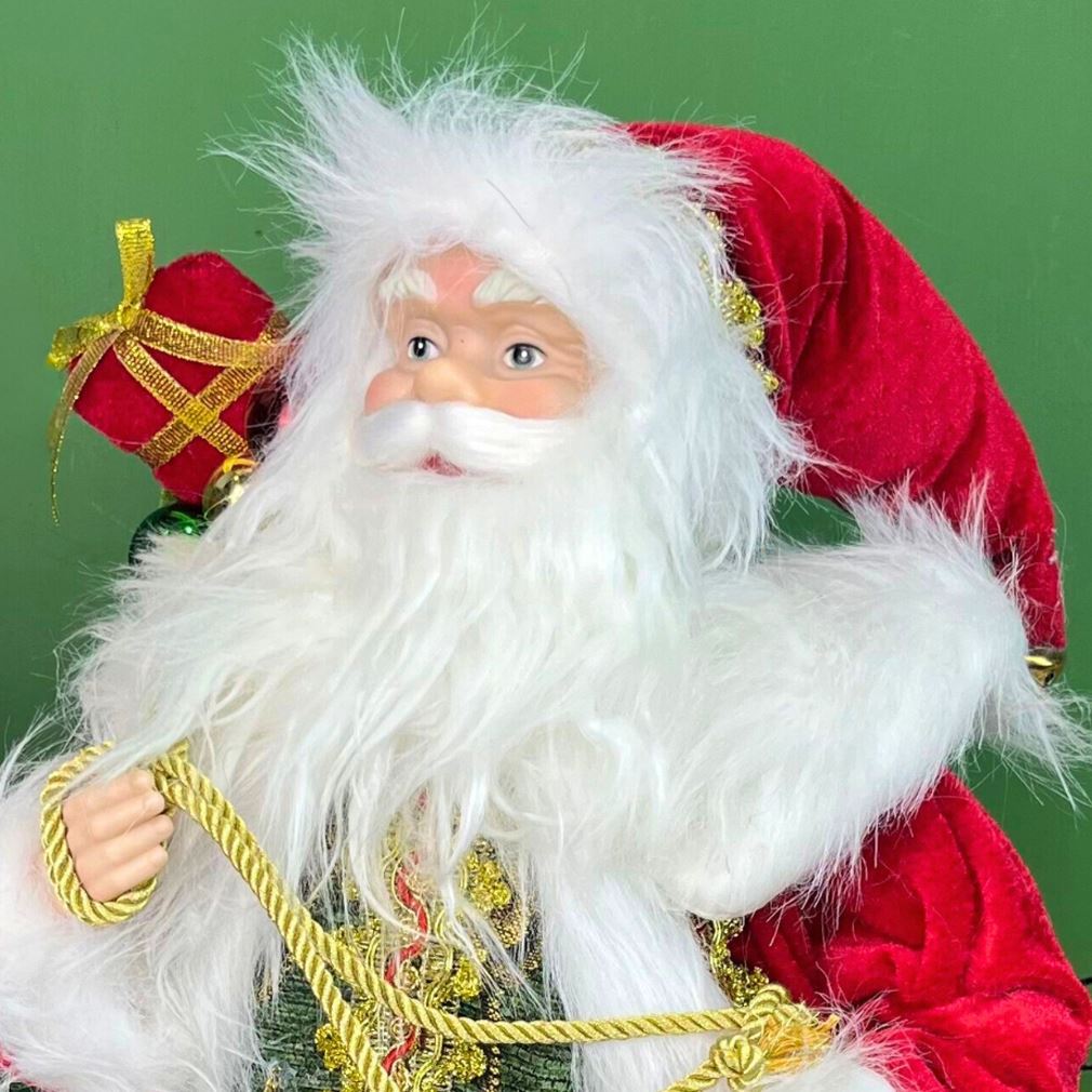 Standing Santa Claus | Traditional Santa Claus Figure Christmas Ornament - 50cm Ornament - Tophatter Daily Deals