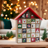 Red House Christmas Advent Calendar | Wooden Fill Your Own Advent Calendar Advent Calendar - Tophatter Daily Deals