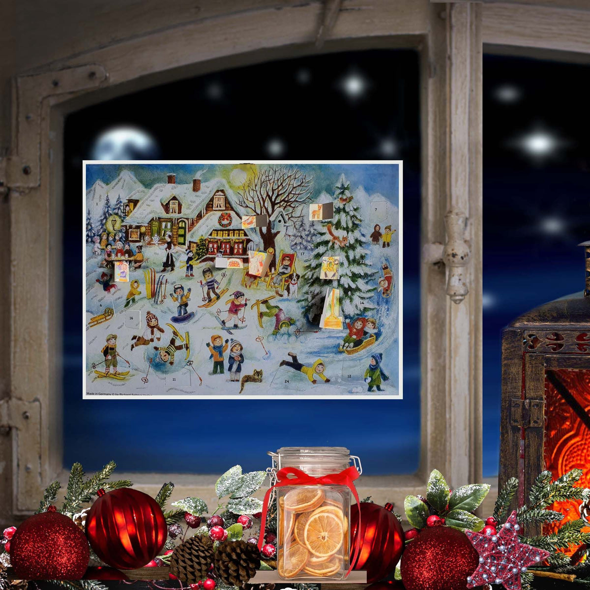 Ski Hut During Last Winter Vacation Traditional Christmas Paper Advent Calendar Advent Calendar - Tophatter Daily Deals