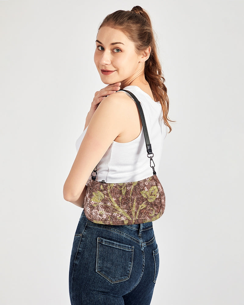 BEAUTIFUL PURPLE GITTER DESIGN CREATED BY FLIPSTYLEZ Petite Canvas Pouch Handbags - Tophatter Daily Deals