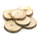 Set of 8 Wood Slices Coasters | Rustic Wedding Decorations Candle Stand | Tree Log Slices Drinks Coasters - 6-8 cm Coaster - Tophatter Daily Deals