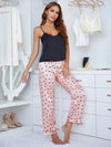 Lace Trim Cami and Polka Dot Satin Pajama Set Loungewear Sets - Tophatter Daily Deals