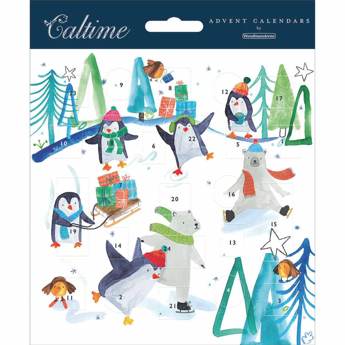Wintertime Fun Advent Calendar Greetings Card | Christmas Advent Calendar Advent Calendar - Tophatter Daily Deals
