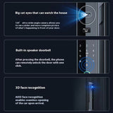 3D Face Recognition Automatic Fingerprint Lock Password Lock Peephole Viewer Smart Lock 0 - Tophatter Daily Deals