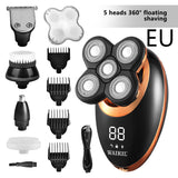 5in1 Powerful electric shaver USB rechargeable 5in1 gold EU Plug 0 - Tophatter Daily Deals