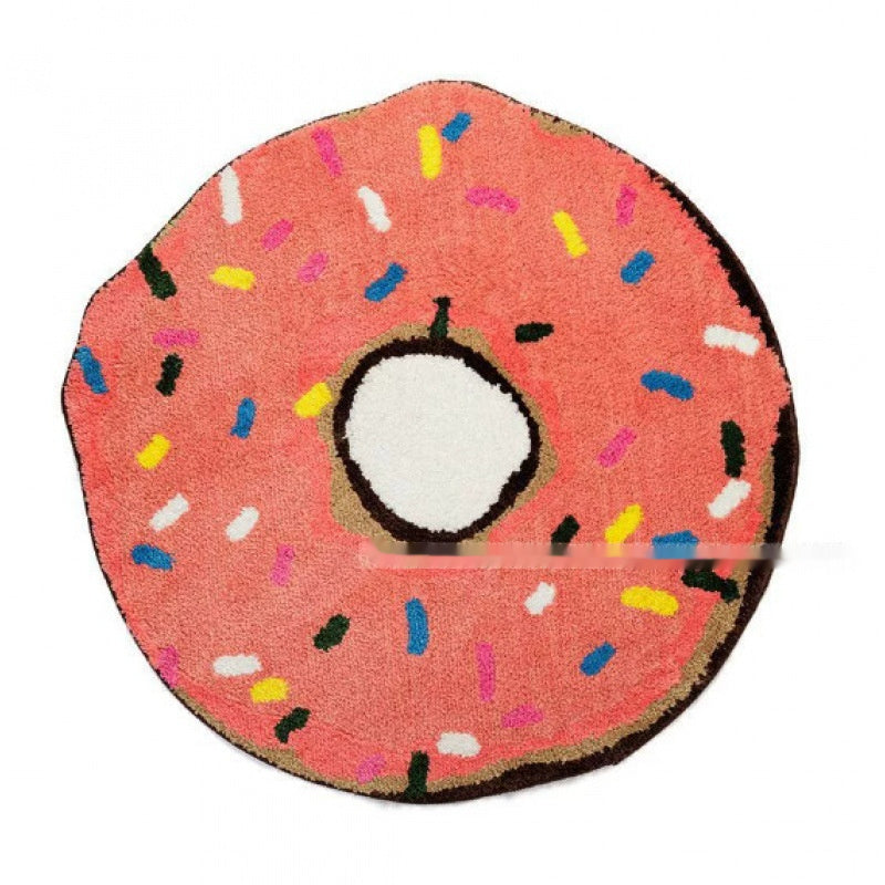 Donut with Rainbow Sprinkles Rug 0 - Tophatter Daily Deals