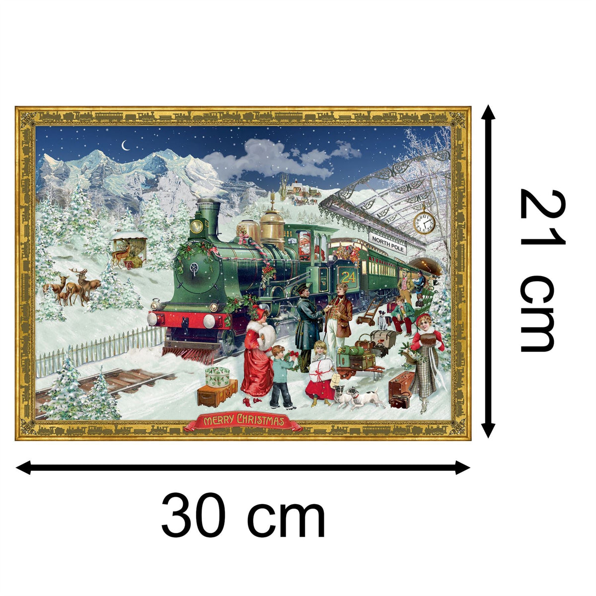 Christmas Advent Calendar Santa's Express | Christmas Train Advent Calendar Traditional Advent Calendar | The Christmas Railway Picture Advent Calendar Paper Advent Calendar Advent Calendar - Tophatter Daily Deals