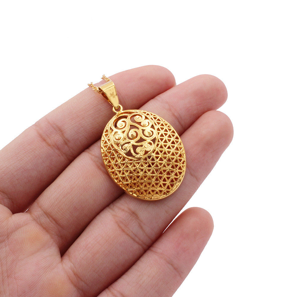 24k Gold Plated Jewelry Set African Jewelry 0 - Tophatter Daily Deals