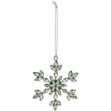 Silver Snowflake Christmas Tree Bauble | Snowflake Christmas Tree Ornament 10cm Baubles - Tophatter Daily Deals