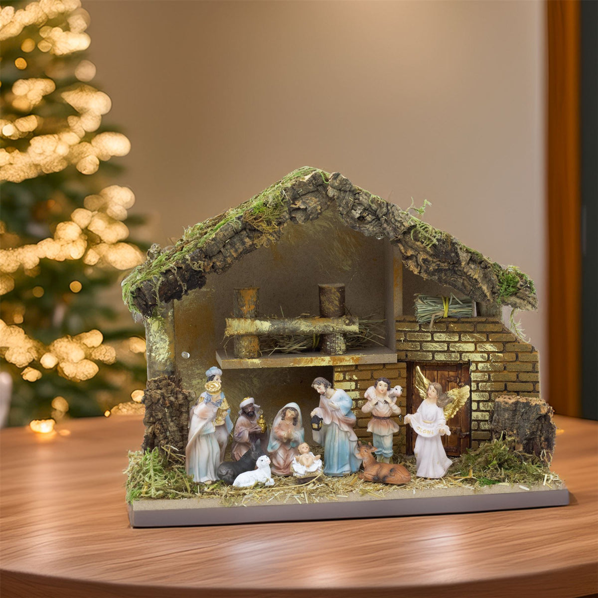 11-Piece Christmas Nativity Figurines | Traditional Holy Family Figures Set 8cm Nativity Set - Tophatter Daily Deals