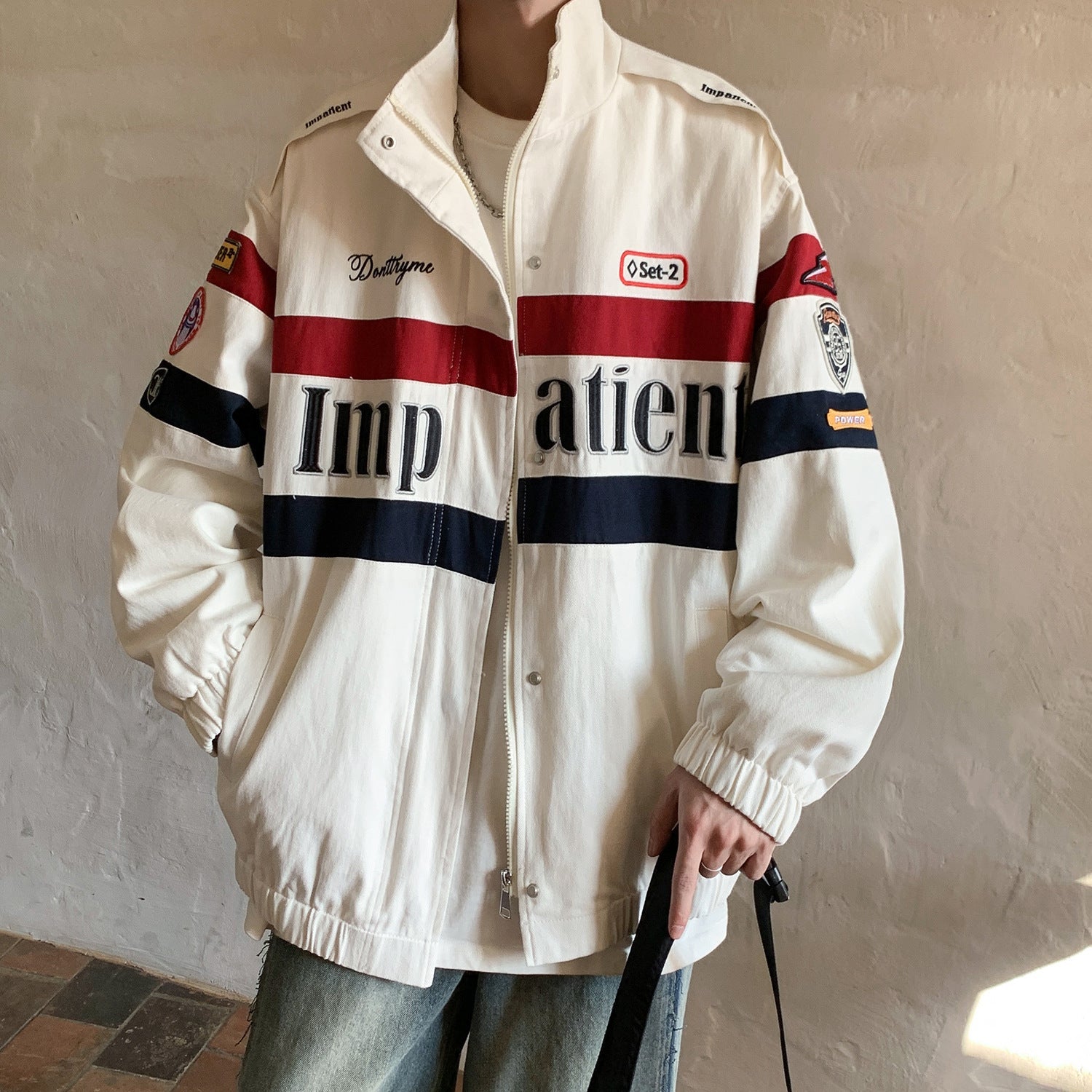 American Jacket Men's Motorcycle Clothing White 0 - Tophatter Daily Deals
