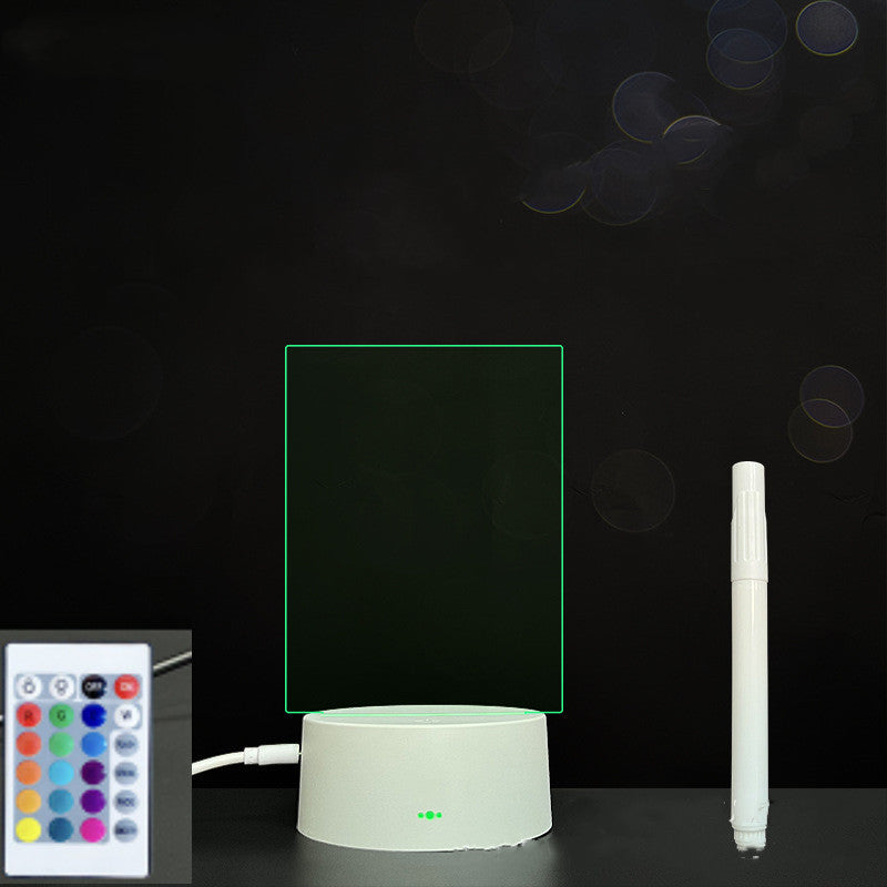 3D Acrylic Board Handwriting Message Board LED Light Style13 White B 0 - Tophatter Daily Deals