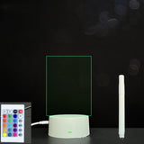 3D Acrylic Board Handwriting Message Board LED Light Style13 White B 0 - Tophatter Daily Deals