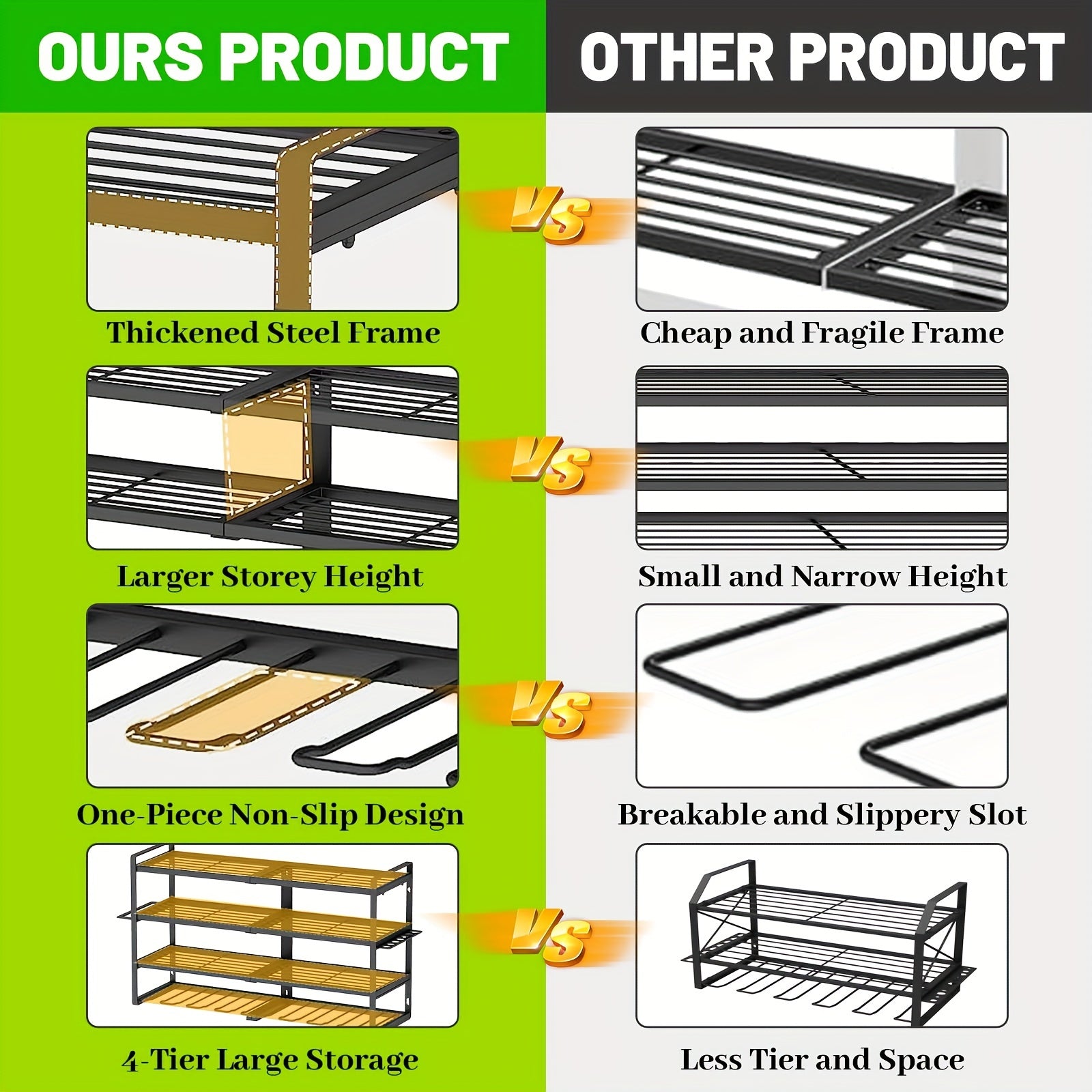 Wall Mounted 4-Tier Metal Tool Rack Organizer Tool Cabinets - Tophatter Daily Deals