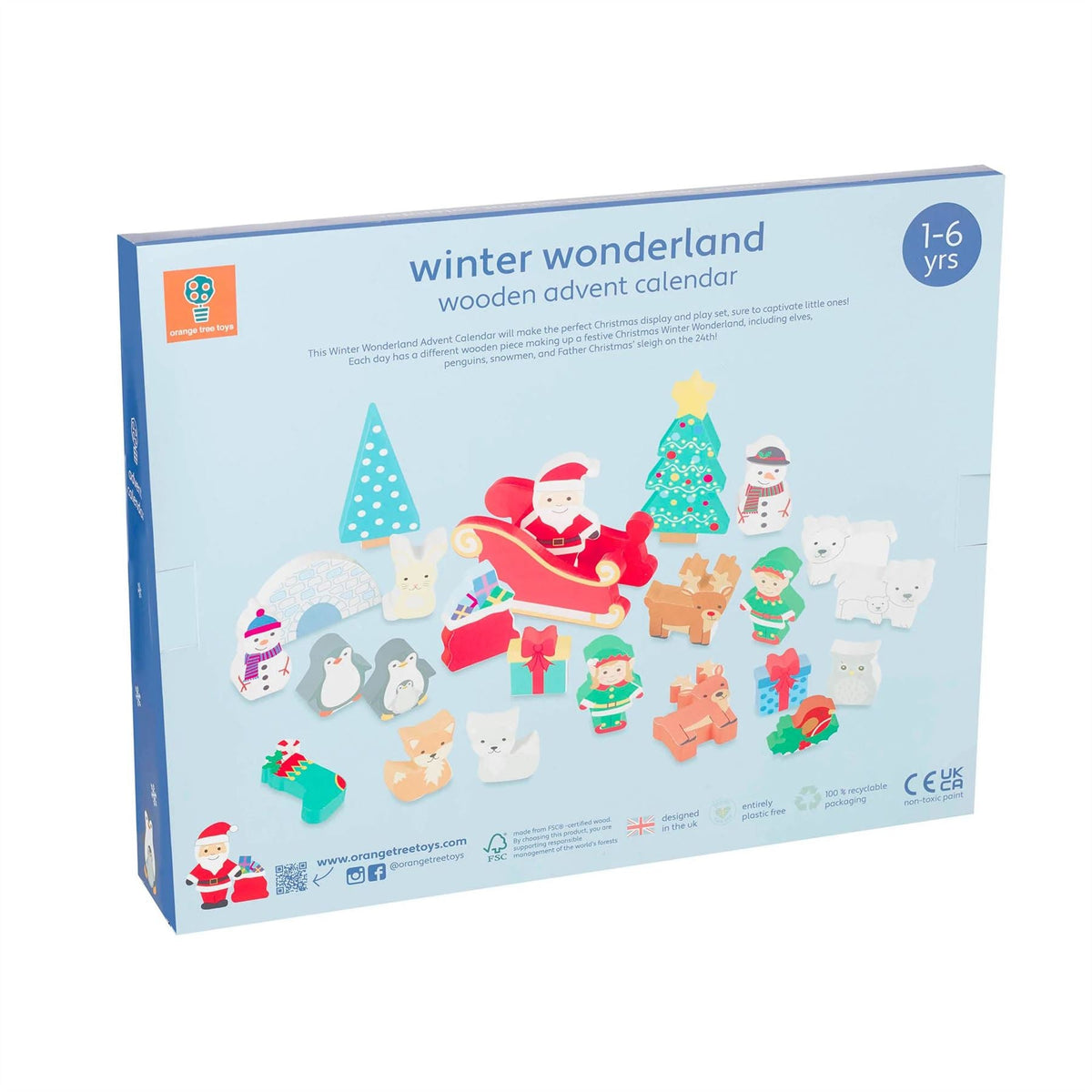 Children's Wooden Winter Wonderland Christmas Advent Calendar | Wood Advent Calendar Advent Calendar For Kids | Santa Claus Playset Advent Calendar Advent Calendar - Tophatter Daily Deals