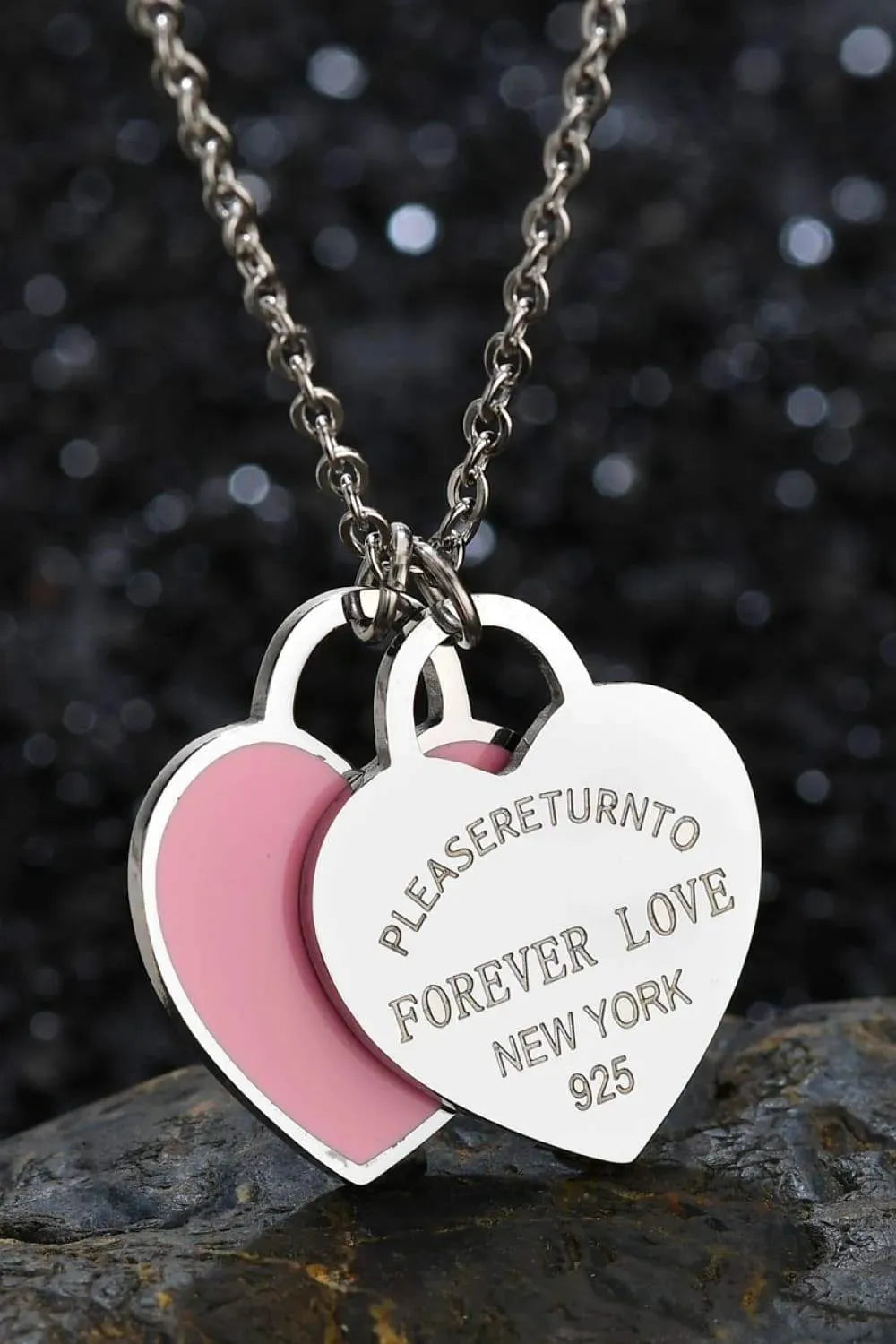 Heart Pendant Stainless Steel Necklace Necklaces - Tophatter Daily Deals