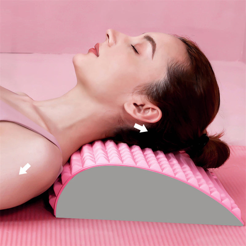 Back Stretcher Pillow Neck Lumbar Support Massager For Neck Waist Back Sciatica Herniated Disc Pain Relief Massage Relaxation 0 - Tophatter Daily Deals